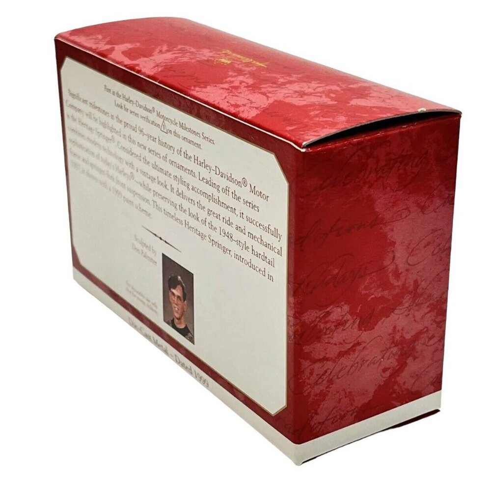 New Heritage Springer Harley-Davidson Motorcycle Hallmark Keepsake Ornament 1999 - Picture 8 of 12